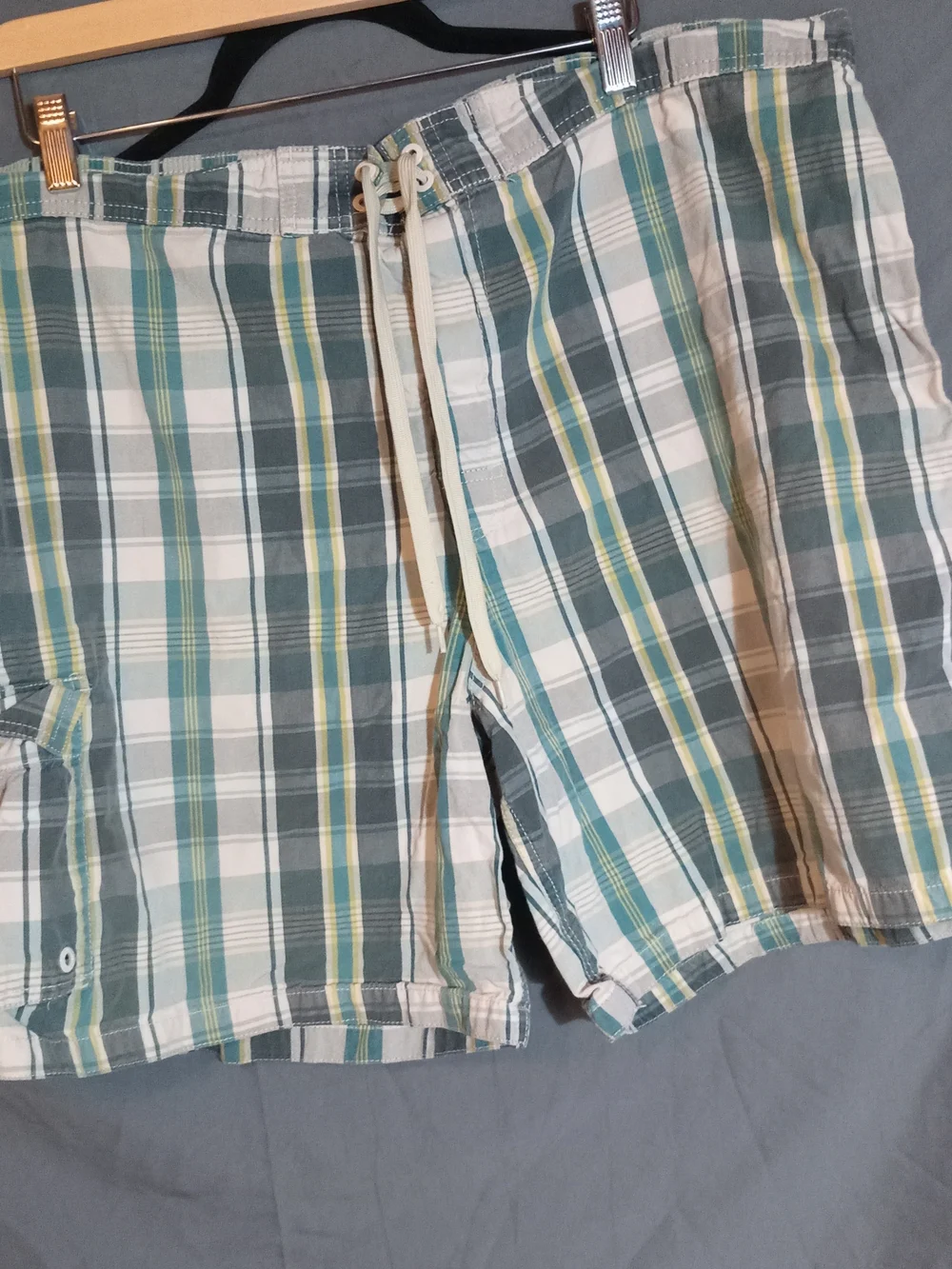 Merona Swim Trunks - Green/White Vintage Y2K